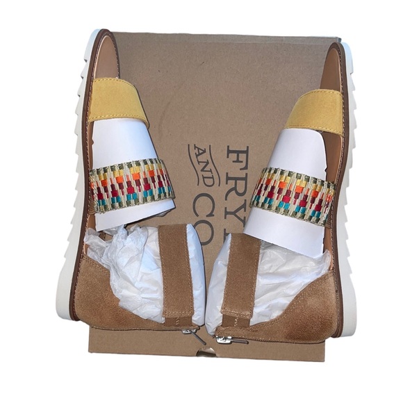 NWB Frye & Co. Port 2 Band Sandal in Rainbow Multi - Picture 11 of 11